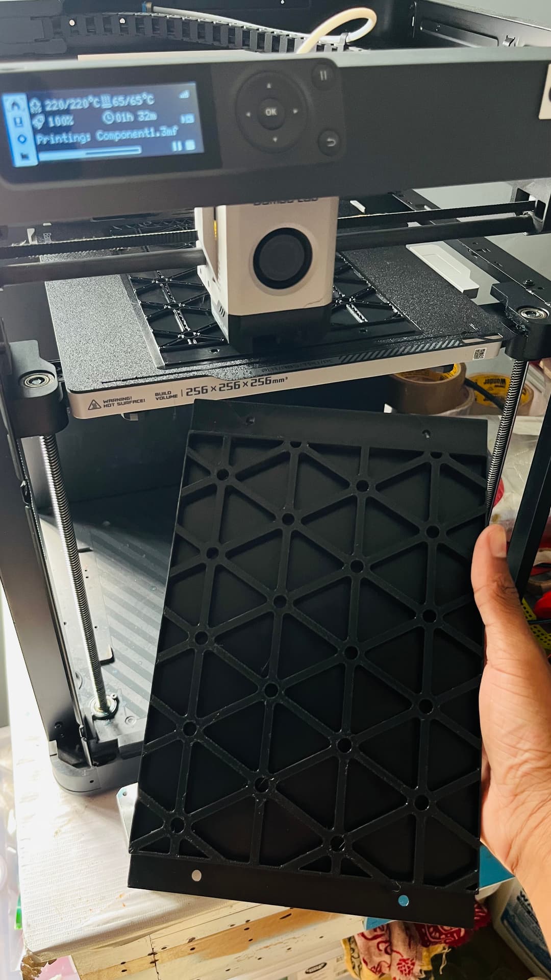 GT Labs custom 3D printer active print bed